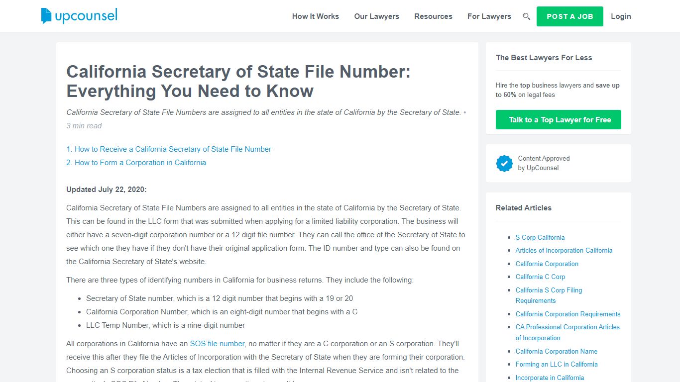 California Secretary of State File Number: Everything You ... - UpCounsel